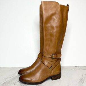New! Sam Edelman Pansy Brown Leather Tall Boot 6 1/2 M